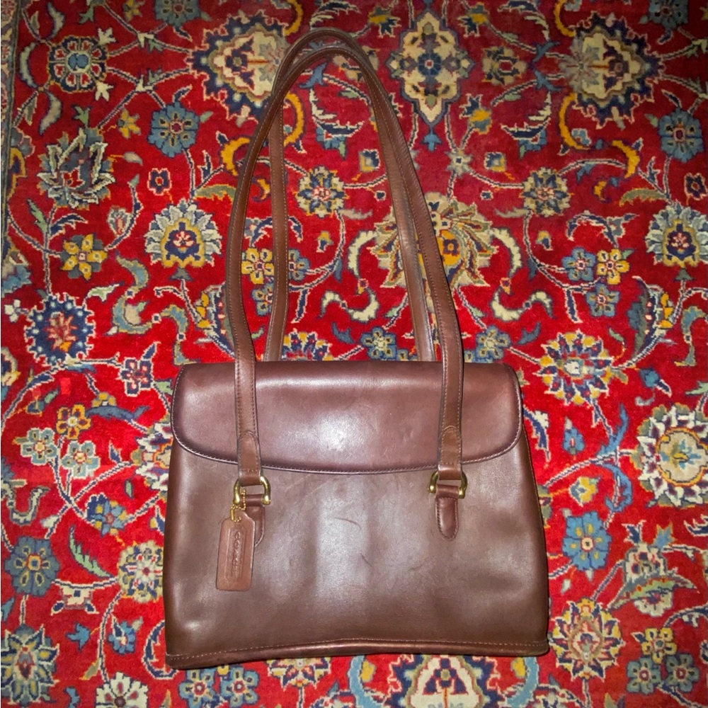 Coach brown leather purse
